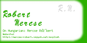 robert mercse business card